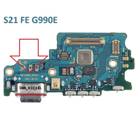 Original charge board Samsung Galaxy S21 FE 5G 2022 SM-G990E INTERNATIONAL VERSION G990E Charge Board port TYPE-C Bulk ORIGINAL