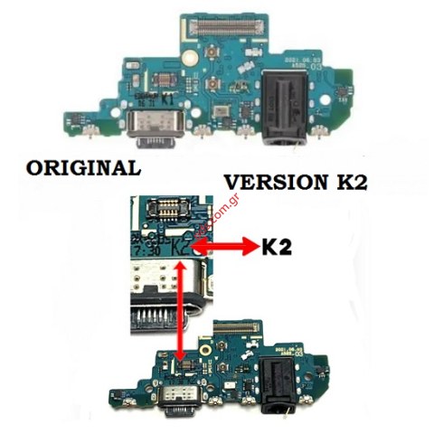 Γνήσια πλακέτα Samsung A528B Galaxy A52s (5G) Version K2 TYPE-C Port Bulk ORIGINAL