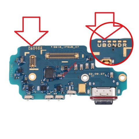 Charge board OEM Samsung Galaxy S23 ULTRA SM-S918B 5G 2023  SUB Charging Port TYPE-C Bulk 
