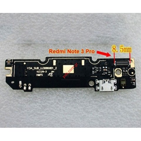 Πλακέτα τροφοδοσίας Xiaomi Redmi Note 3 Pro H3A (for 30pin) Charging board MicroUSB Connector  Πλακέτα τροφοδοσίας Xiaomi Redmi Note 3 Pro H3A (for 30pin) Charging board MicroUSB Connector
