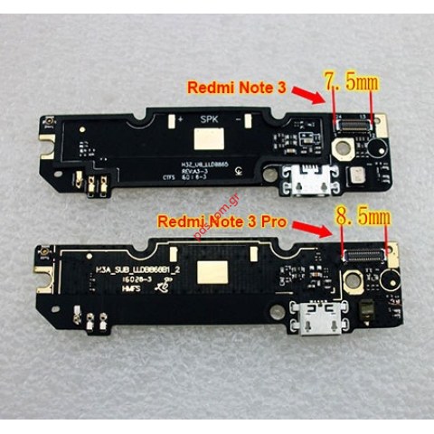 Charging board Xiaomi Redmi Note 3 (VERSION H3Z) with MicroUSB Connector 