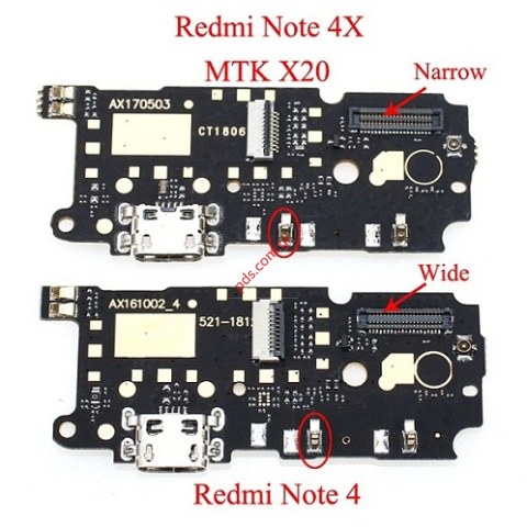 Charging connetor Board Xiaomi Redmi Note 4x Narrow Version MEDIATEK X20 CPU