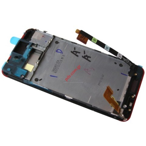 Γνήσια οθόνη complete σετ LCD HTC ONE M7 Red σε κόκκινο χρώμα.