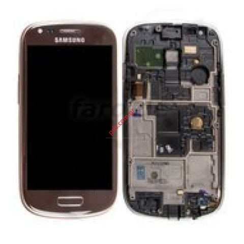Original LCD Display set Samsung GT Galaxy S3 Mini i8190 Brown Complete with Touch Unit Digitazer  Original LCD Display set Samsung GT Galaxy S3 Mini i8190 Brown Complete with Touch Unit Digitazer