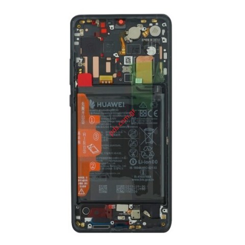 Γνήσια οθόνη Huawei P30 PRO (VOG-L09) Black σετ LCD σε μαύρο χρώμα Complete με Front cover Display Touch screen digitizer & μπαταρία ORIGINAL