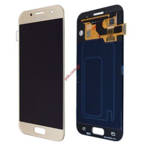 Γνήσια οθόνη LCD Gold Samsung SM-A320 Galaxy A3 (2017) σε χρυσό χρώμα Display+Touch Digitizer