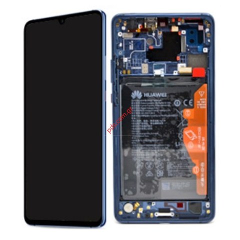 Γνήσια οθόνη LCD Huawei Mate 20x (EVR-L29) Blue σε μπλέ χρώμα MIDNIGHT BLUE Complete set ORIGINAL