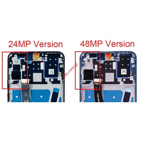 Γνήσια οθόνη LCD Huawei P30 Lite White New Edition 2020 (MAR-L21MEA) Frame, Display, touch screen digitizer & Battery σε λευκό χρώμα Box