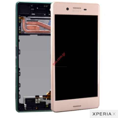Original set LCD Pink Sony F5121 Xperia X, F5122 Xperia X Dual Front cover with touch screen and lcd display  Original set LCD Pink Sony F5121 Xperia X, F5122 Xperia X Dual Front cover with touch screen and lcd display