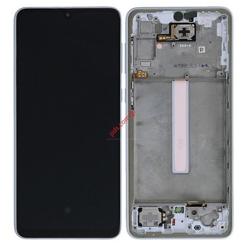 Γνήσια οθόνη LCD Samsung A33 5G Galaxy A336B White W/Frame σε λευκό χρώμα Display with touch screen digitizer ORIGINAL