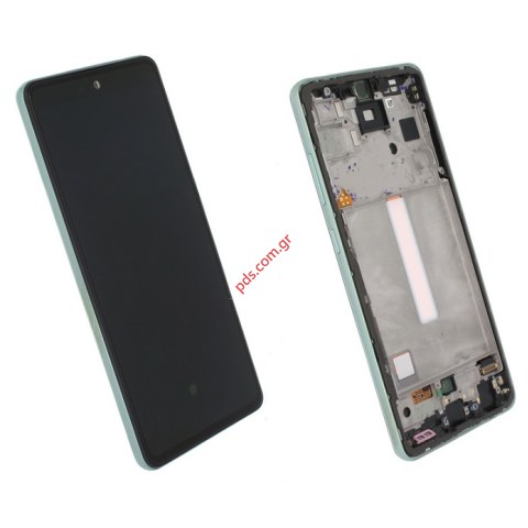 Γνήσια οθόνη LCD Samsung A52s Galaxy SM-A528F Mint Light Green W/frame Display Touch Screen Digitizer σε προάσινο χρώμα SVP BOX ORIGINAL (ΚΑΤΟΠΙΝ ΠΑΡΑΓΓΕΛΙΑΣ)