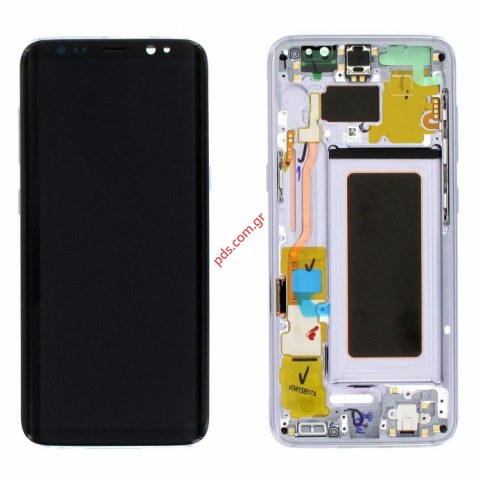 Γνήσια οθόνη LCD σετ Purple Samsung SM-G950 Galaxy S8 (Orchid Grey) σε μωβ βιολετί χρώμα (ΑΝΑΛΑΜΒΑΝΟΥΜΕ ΤΗΝ ΑΝΤΙΚΑΤΑΣΤΑΣΗ)