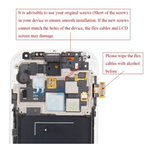Γνήσια οθόνη LCD set Samsung Galaxy S4 Sprint CDMA I545 L720 White σε λευκό χρώμα (ONLY FOR USA/CHINA) Verizon