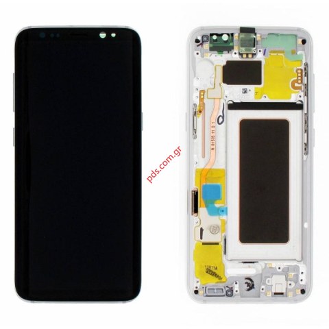 Γνήσια οθόνη LCD σετ Silver Samsung SM-G950 Galaxy S8 σε ασημί χρώμα (ΑΝΑΛΑΜΒΑΝΟΥΜΕ ΤΗΝ ΑΝΤΙΚΑΤΑΣΤΑΣΗ)