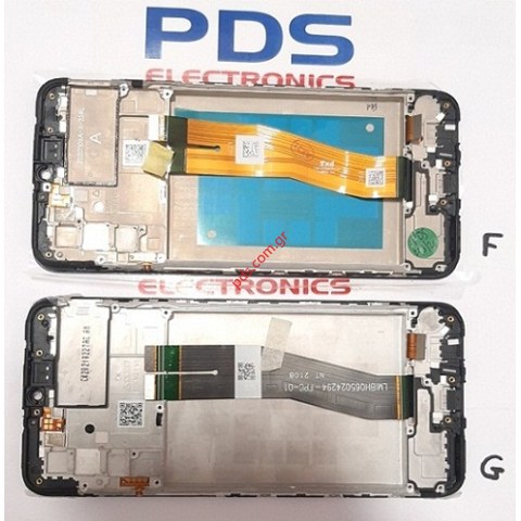 Γνήσια οθόνη Samsung Galaxy A02s (2020) SM-A025G Black w/frame (NO EU VERSION FOR INDIA/ASIA)