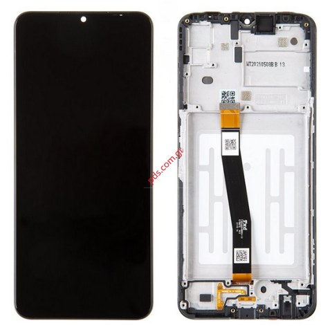 Γνήσια οθόνη Samsung Galaxy A22 5G (SM-A226) Display set LCD TFT W/Frame Touch screen digitizer σε μαύρο χρώμα ORIGINAL