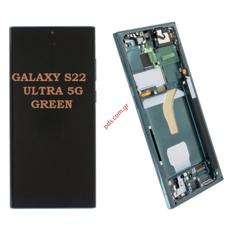 Γνήσια οθόνη Samsung Galaxy S22 ULTRA 5G SM-S908B Green σε πράσινο χρώμα Display module LCD set Frame Touch screen Digitizer ORIGINAL SVP BOX (NO FRONT CAMERA) Γνήσια οθόνη Samsung Galaxy S22 ULTRA 5G SM-S908B Green σε πράσινο χρώμα Display module LCD set Frame Touch screen Digitizer ORIGINAL SVP BOX (NO FRONT CAMERA)