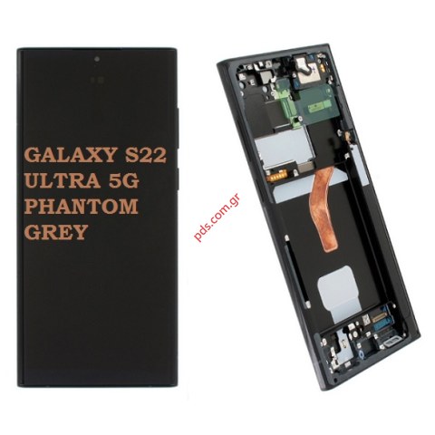 Γνήσια οθόνη Samsung Galaxy S22 ULTRA 5G SM-S908B Phantom Grey Dark σε μαύρο χρώμα Display module LCD set Frame Touch screen Digitizer ORIGINAL SVP BOX Γνήσια οθόνη Samsung Galaxy S22 ULTRA 5G SM-S908B Phantom Grey Dark σε μαύρο χρώμα Display module LCD set Frame Touch screen Digitizer ORIGINAL SVP BOX