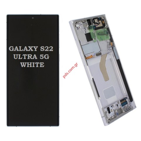 Γνήσια οθόνη Samsung Galaxy S22 ULTRA 5G SM-S908B White σε λευκό χρώμα Displaym AMOLED LCD set Frame Touch screen Digitizer ORIGINAL SVP BOX Γνήσια οθόνη Samsung Galaxy S22 ULTRA 5G SM-S908B White σε λευκό χρώμα Displaym AMOLED LCD set Frame Touch screen Digitizer ORIGINAL SVP BOX