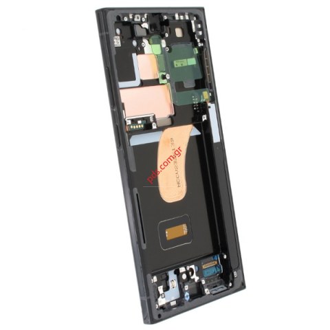 Γνήσια οθόνη Samsung Galaxy S23 ULTRA SM-S918B Graphite Red Complete Display LCD w/frame για το γκρί κόκκινο χρώμα Box ORIGINAL