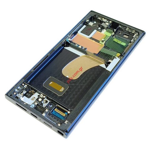 Γνήσια οθόνη Samsung Galaxy S23 ULTRA SM-S918B Light Blue Complete Display LCD w/frame σε γαλαζιο πράσινο χρώμα Box ORIGINAL