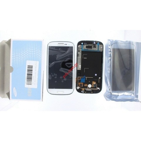 Γνήσια οθόνη Samsung Galaxy S3 i9300 White LCD Display Touch Unit Digitazer σε λευκό χρώμα