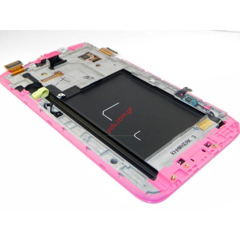 Γνήσια οθόνη Samsung GT N7000 Galaxy Note (Super AMOLED) A cover+ LCD + Display Glass + Touch Screen Digitazer Pink