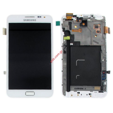 Original Samsung GT-N7000 i9220 Frontcover + Display Super AMOLED Unit carbon White Original Samsung GT-N7000 i9220 Frontcover + Display Super AMOLED Unit carbon White