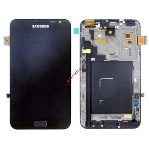 Original Samsung GT-N7000 i9220 Frontcover + Display Unit carbon Black Original Samsung GT-N7000 i9220 Frontcover + Display Unit carbon Black