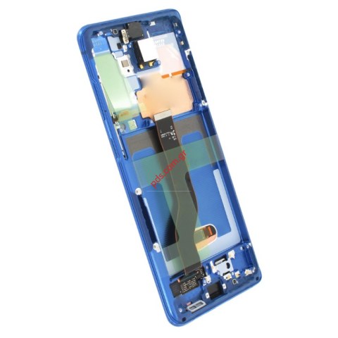 Γνήσια οθόνη Samsung S20 PLUS G985F Aura Blue Dark Frame+ Display + Touchscreen digitizer σε μπλέ χρώμα ORIGINAL