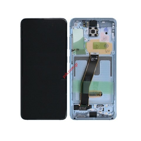 Γνήσια οθόνη Samsung S20 PLUS G985F Cloud Blue Light Frame+ Display + Touchscreen digitizer σε μπλέ χρώμα ORIGINAL Γνήσια οθόνη Samsung S20 PLUS G985F Cloud Blue Light Frame+ Display + Touchscreen digitizer σε μπλέ χρώμα ORIGINAL