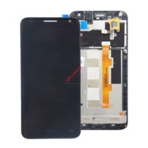 Original front cover set Alcatel OT 6036Y Idol 2 Mini 2 Black with touch screen and LCD display  Original front cover set Alcatel OT 6036Y Idol 2 Mini 2 Black with touch screen and LCD display