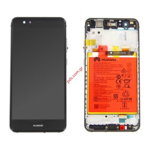 Original LCD set Black Huawei P10 Lite (WAS-LX1) Front Cover + Display + Touch Unit (Service Pack) ORIGINAL W/FRAME & BATTERY Original LCD set Black Huawei P10 Lite (WAS-LX1) Front Cover + Display + Touch Unit (Service Pack) ORIGINAL W/FRAME & BATTERY