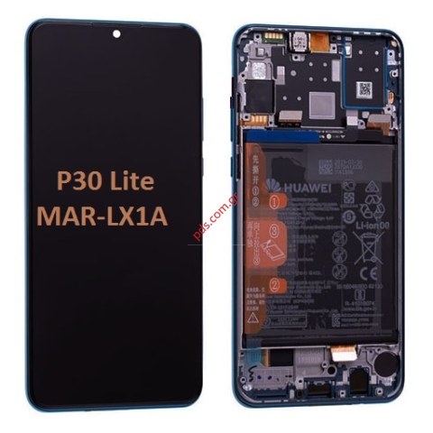 Original Set LCD Huawei P30 Lite (MAR-LX1A) Black with Frame Display with Touch screen digitizer Unit and battery HB356687ECW  Original Set LCD Huawei P30 Lite (MAR-LX1A) Black with Frame Display with Touch screen digitizer Unit and battery HB356687ECW