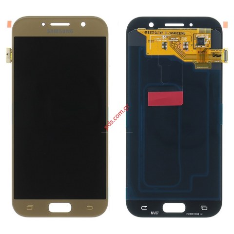 Γνήσια οθόνη σετ Gold Samsung A520F Galaxy A5 (2017) σε χρυσό χρώμα LCD+TOUCH.