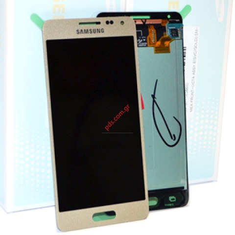 Γνήσια οθόνη σετ Gold Samsung G850F Galaxy Alpha LCD + Touch σε χρυσό χρώμα (LIMITED STOCK)