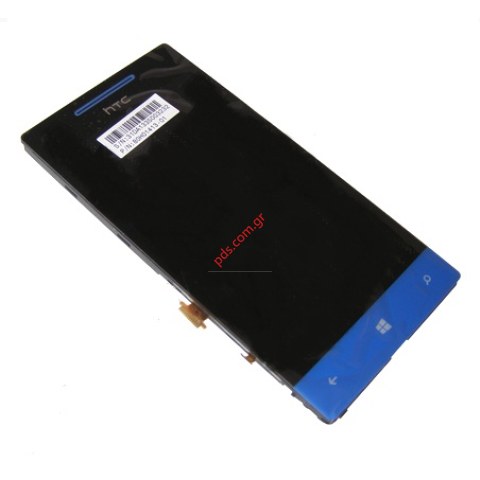 Γνήσια οθόνη σετ HTC 8S, A620e Black Blue LCD Display σε μπλέ χρώμα με την αφή touch digitizer