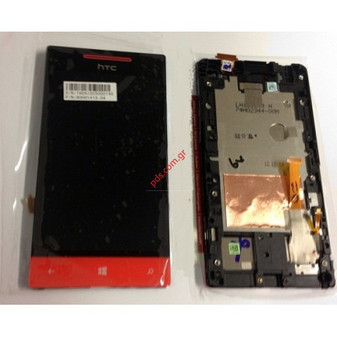 Γνήσια οθόνη σετ HTC 8S, A620e Red LCD Display σε κόκκινο χρώμα με την αφή touch digitizer