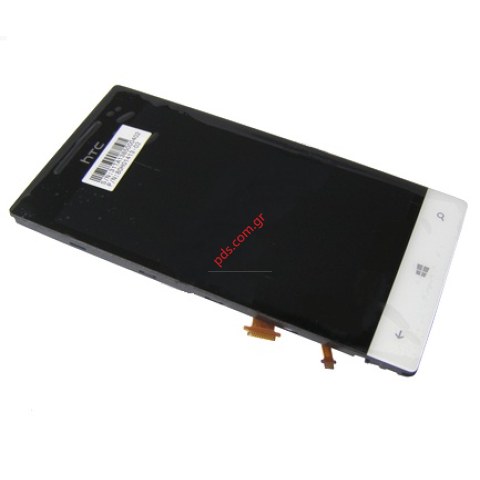 Γνήσια οθόνη σετ HTC 8S, A620e White LCD Display σε λευκό χρώμα με την αφή touch digitizer