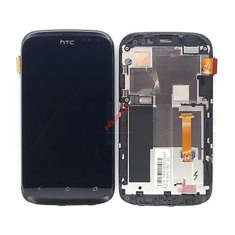 Γνήσια οθόνη σετ HTC Desire X (T238e) Silver/Grey περιλαμβάνει το τζάμι με την αφή και το μεσαίο πλαίσιο σε ασημί γκρί χρώμα