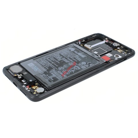Original set LCD Black Huawei Ascend P20 Pro (CLT-L29) Frame with Display + Touch screen digitizer panel & battery Original Service Pack 