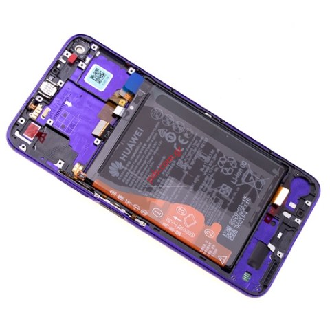Γνήσια οθόνη σετ Huawei Nova 5T (YAL-L21) Purple για το Μώβ χρώμα Front Cover + Display + Touch Unit (FULL WITH FRAME & BATTERY)