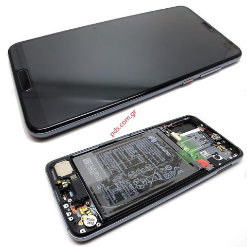 Original set LCD Huawei P20 Pro Midnight blue (Frame with Display + Touch screen digitizer panel & battery) Original Service Pack 