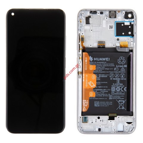 Original battery  Huawei P40 Lite (JNY-L21) W/frame Silver Breathing crystal (W/BATTERY) ORIGINAL BOX Original battery  Huawei P40 Lite (JNY-L21) W/frame Silver Breathing crystal (W/BATTERY) ORIGINAL BOX