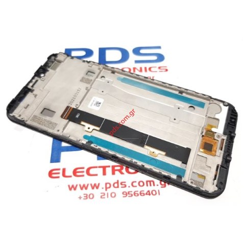 Γνήσια οθόνη σετ LCD Alcatel 1s (2019) OT5024 Display 5.5inch Black Front frame Display touch screen digitizer panel σε μαύρο χρώμα 