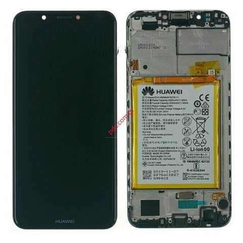 Set LCD Black Huawei Y7 Prime 2018 (LDN-L21) Display Touch screen digitizer Unit with battery HB366451ECW  Set LCD Black Huawei Y7 Prime 2018 (LDN-L21) Display Touch screen digitizer Unit with battery HB366451ECW