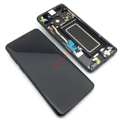 Γνήσια οθόνη σετ LCD Black Samsung G965F Galaxy S9 PLUS front cover with display touch screen σε μαύρο χρώμα