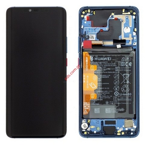 Original LCD set Blue Huawei Mate 20 Pro (LYA-L09, LYA-L29, LYA-L0C) Midnight Blue Display module with frame and battery touch screen digitizer ORIGINAL