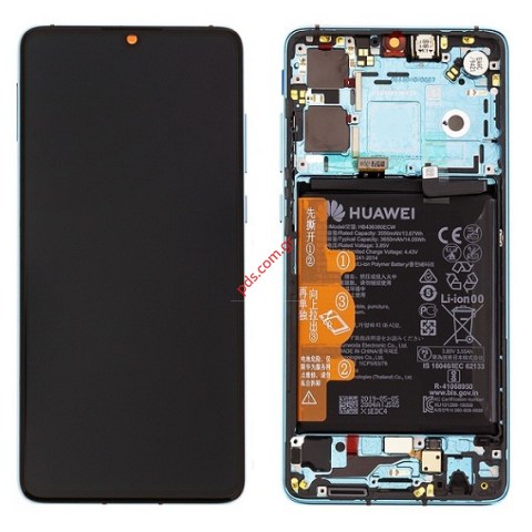Γνήσια οθόνη σετ LCD Blue Huawei P30 (ELE-L29) Aurora σε μπλέ χρώμα (Complete with Front cover Display Touch screen digitizer battery) Γνήσια οθόνη σετ LCD Blue Huawei P30 (ELE-L29) Aurora σε μπλέ χρώμα (Complete with Front cover Display Touch screen digitizer battery)