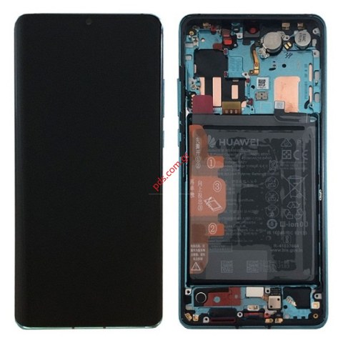 Γνήσια οθόνη σετ LCD Blue Huawei P30 PRO (VOG-L09) Aurora Blue Twilight σε μπλέ χρώμα Complete Front cover Display Touch screen digitizer and battery  Γνήσια οθόνη σετ LCD Blue Huawei P30 PRO (VOG-L09) Aurora Blue Twilight σε μπλέ χρώμα Complete Front cover Display Touch screen digitizer and battery